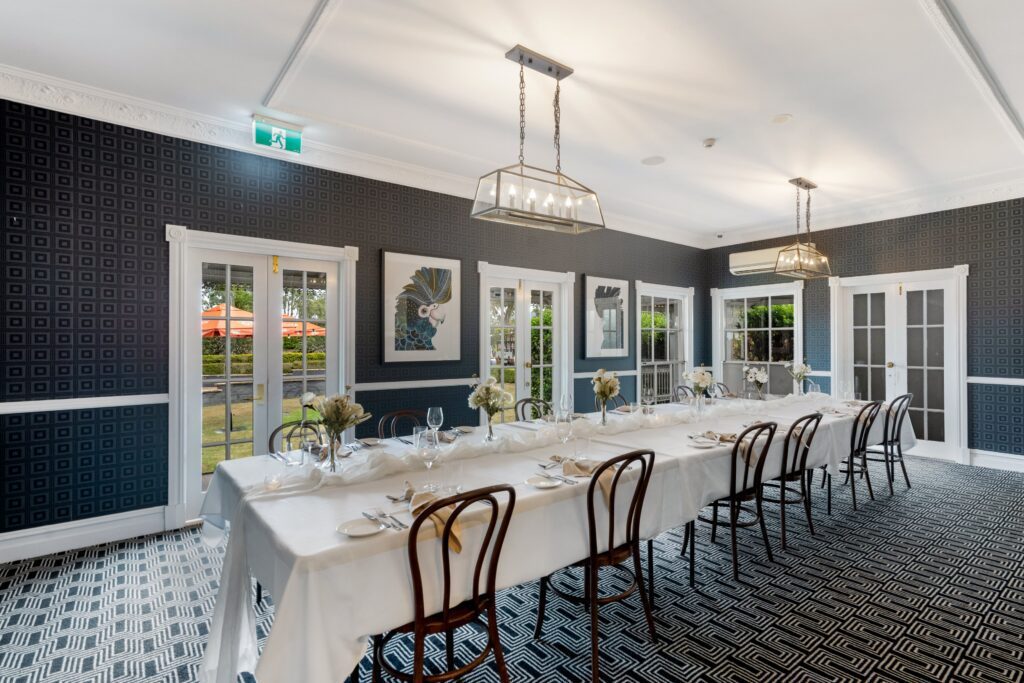 The long table set for private dining at Locavore Private